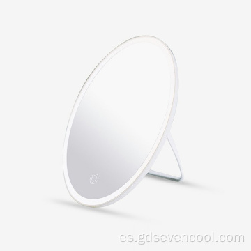 Oval 6000k espejo LED de escritorio espejo de maquillaje